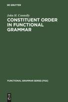 Constituent Order in Functional Grammar