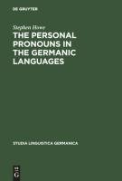 The Personal Pronouns in the Germanic Languages