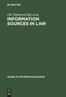 Information Sources in Law