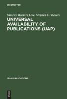 Universal Availability of Publications (UAP)