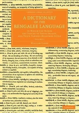 A Dictionary of the Bengalee Language - Volume 1