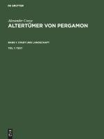 Altertümer von Pergamon BD1 Stadt und Landschaften