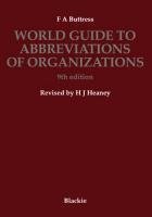 World Guide to Abbreviations of Organizations