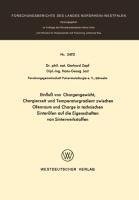 Einfluß von Chargengewicht, Chargierzeit und Temperaturgradient zwischen Ofenraum und Charge in technischen Sinteröfen auf die Eigenschaften von Sinterwerkstoffen