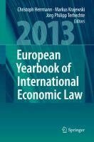 European Yearbook of International Economic Law 2013