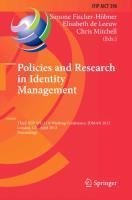 Policies and Research in Identity Management