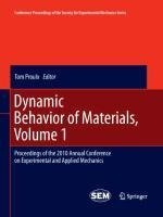 Dynamic Behavior of Materials, Volume 1