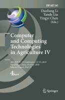 Computer and Computing Technologies in Agriculture IV