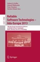 Reliable Software Technologies -- Ada-Europe 2013