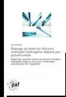 Dopage au bore du silicium amorphe hydrogène déposé par pulvérisation