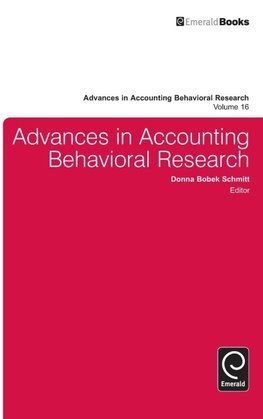 Advances in Accounting Behavioral Research