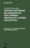 Fontes historiae religionis Slavicae