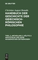 Aristoteles und seine akademischen Zeitgenossen