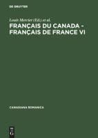 Français du Canada - Français de France VI