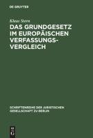 Das Grundgesetz im europäischen Verfassungsvergleich