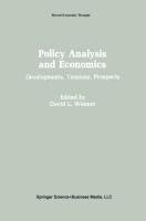 Policy Analysis and Economics