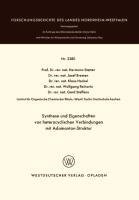 Synthese und Eigenschaften von heterocyclischen Verbindungen mit Adamantan-Struktur