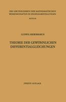 Theorie der Gewöhnlichen Differentialgleichungen