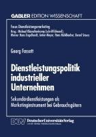 Dienstleistungspolitik industrieller Unternehmen