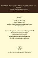 Untersuchungen über den Formänderungsverlauf beim Warmwalzen von Stahl in einfachen Streckkalibern in Abhängigkeit von der Kaliberform und den Abmessungsverhältnissen