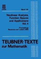 Nonlinear Analysis, Function Spaces and Applications Vol. 4