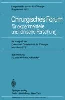 Chirurgisches Forum für experimentelle und klinische Forschung