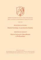 Klinische Psychologie, ein psychiatrisches Bedürfnis / Über die Deckung des Nährstoffbedarfs in Westdeutschland