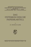 Das Österreichische Papierkartell