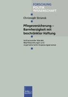 Pflegeversicherung - Barmherzigkeit mit beschränkter Haftung