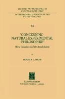 Concerning Natural Experimental Philosophie