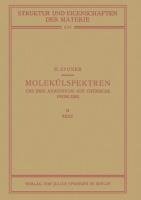 Molekülspektren und Ihre Anwendung auf Chemische Probleme