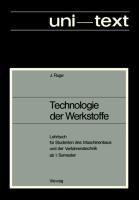 Technologie der Werkstoffe