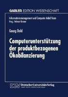 Computerunterstützung der produktbezogenen Ökobilanzierung