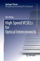 High Speed VCSELs for Optical Interconnects