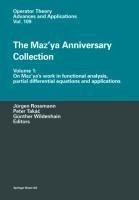 The Maz'ya Anniversary Collection