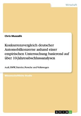 Konkurrenzvergleich deutscher Automobilkonzerne anhand einer empirischen Untersuchung basierend auf über 10-Jahresabschlussanalysen