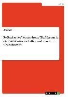 Reflexion der Veranstaltung "Einführung in die Politikwissenschaften und deren Grundbegriffe"