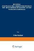 Beiträge zur Pflege der Bodenwirthschaft mit besonderer Räcksicht auf die Wasserstandsfrage