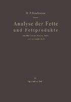 Analyse der Fette und Fettprodukte