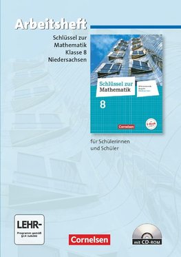 Schlüssel zur Mathematik 8. Schuljahr. Arbeitsheft mit eingelegten Lösungen und CD-ROM. Differenzierende Ausgabe Niedersachsen