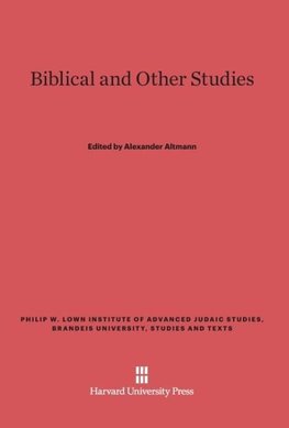 Biblical and Other Studies