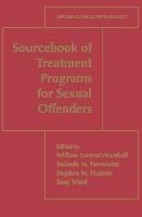 Sourcebook of Treatment Programs for Sexual Offenders