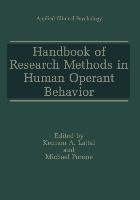 Handbook of Research Methods in Human Operant Behavior