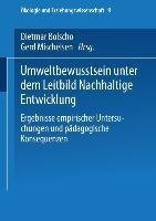 Umweltbewusstsein unter dem Leitbild Nachhaltige Entwicklung