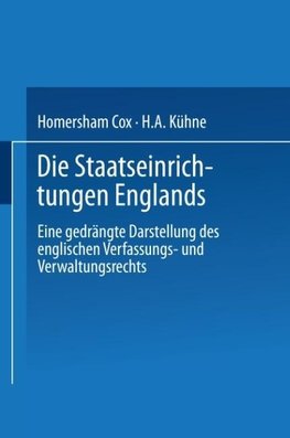 Die Staatseinrichtungen Englands