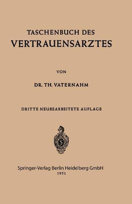 Taschenbuch des Vertrauensarztes