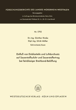 Einfluß von Einblastiefe und Luftdurchsatz auf Sauerstoffzufuhr und Sauerstoffertrag bei feinblasiger Breitband-Belüftung