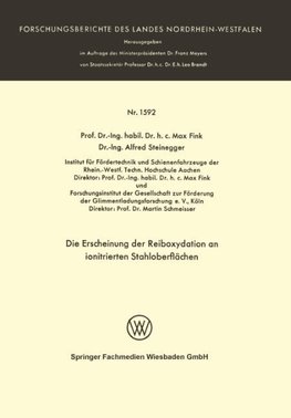 Die Erscheinung der Reiboxydation an ionitrierten Stahloberflächen