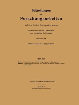 Mitteilungen über Forschungsarbeiten auf dem Gebiete des Ingenieurwesens