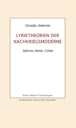 Lyriktheorien der Nachkriegsmoderne